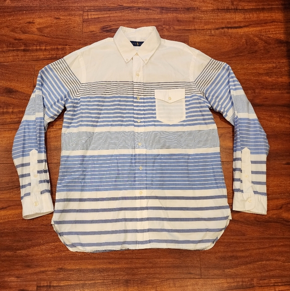 Ralph Lauren Classic Fit Long Sleeve Button Down Striped Shirt Men's XL /eaa456225